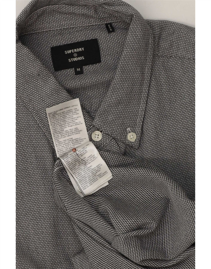 Cămașă pentru bărbați Superdry, bumbac gri mediu