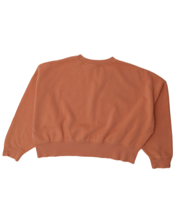 Pulover adidas supradimensionat pentru femei UK 16 mare bumbac portocaliu