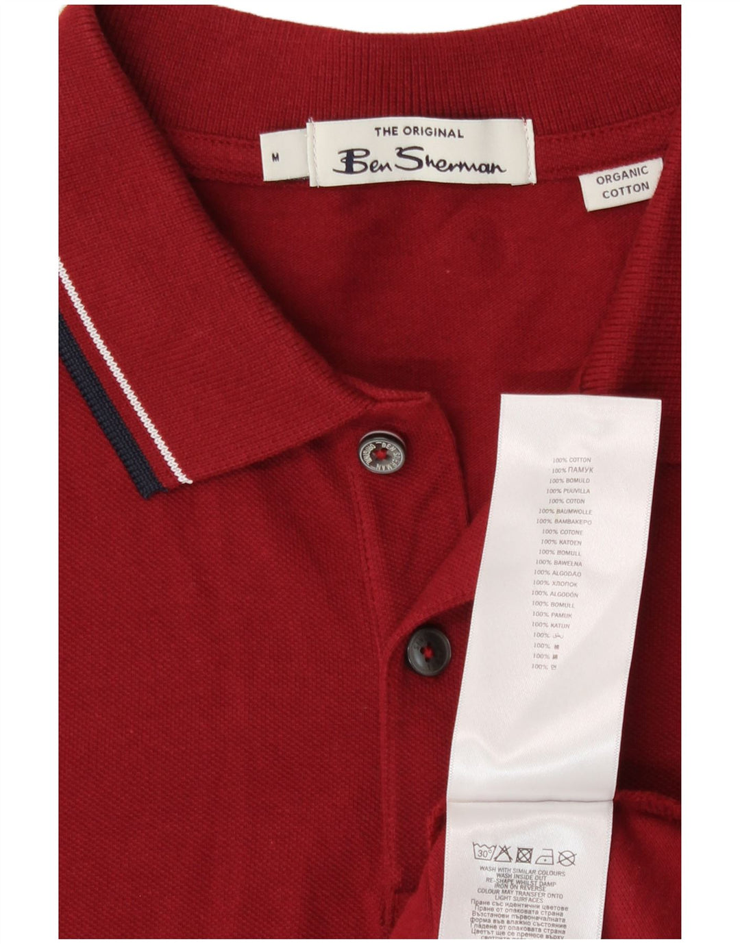Tricou polo pentru bărbați Ben Sherman, bumbac maro mediu