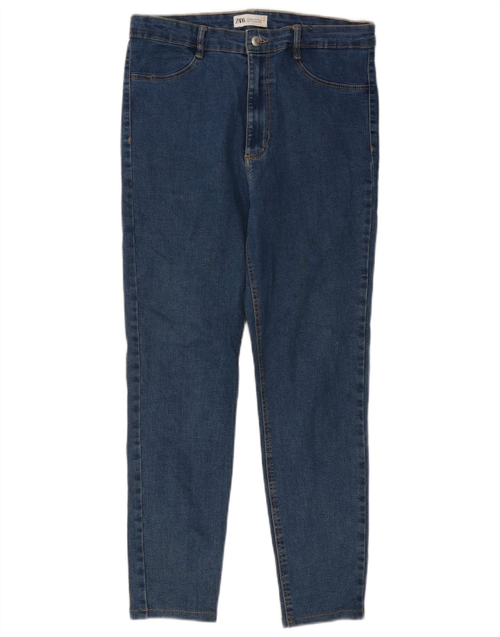 Blugi slim pentru femei Zara EU 44 XL W34 L25 Albastru