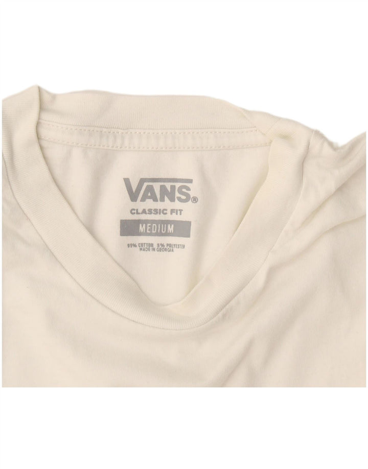 Tricou Vans Classic Fit pentru bărbați Top mediu alb din bumbac color bloc