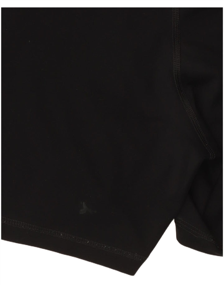 Pantaloni scurți sport Nike Dri Fit Graphic pentru femei UK 12 Poliester mediu negru