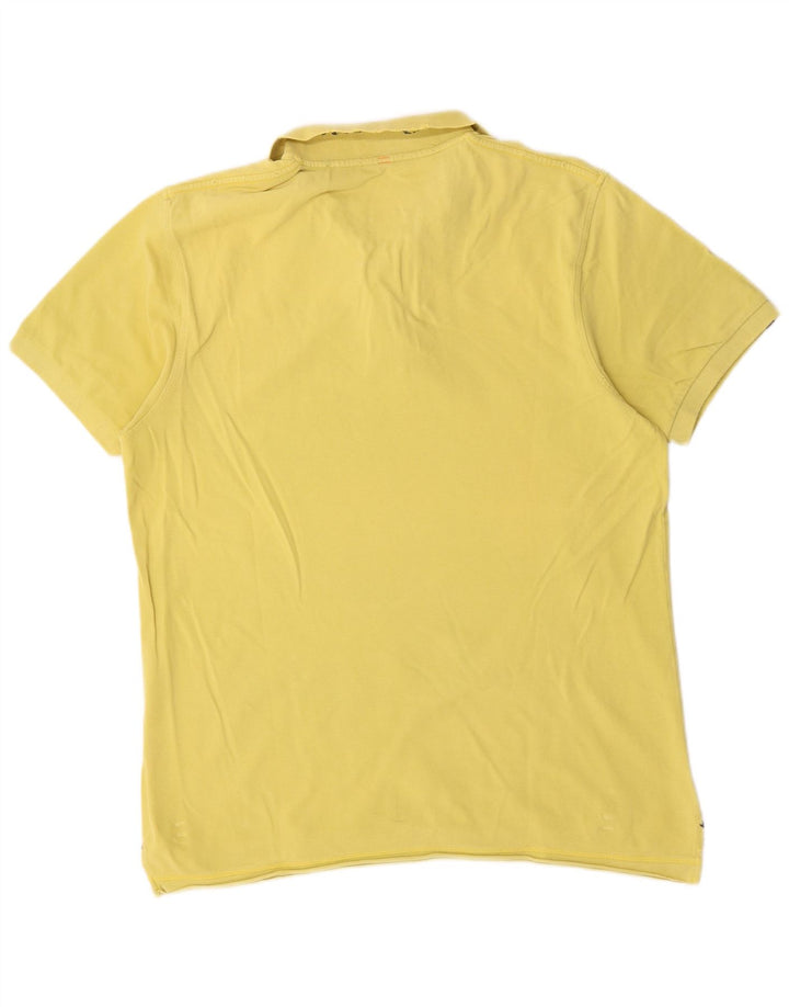 Tricou polo Sun68 pentru bărbați, bumbac galben 2XL