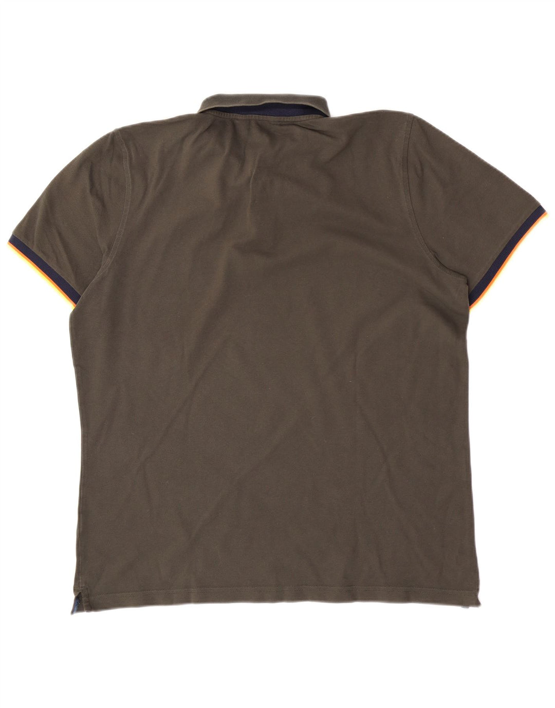 Tricou polo pentru bărbați K-Way XL Kaki Colorblock