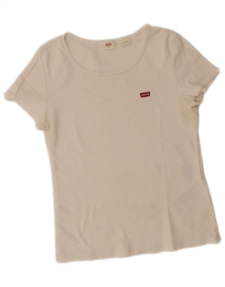 Tricou pentru femei Levi's Top UK 12 Medium White Bumbac