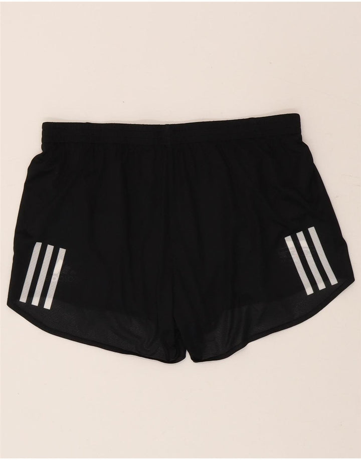Pantaloni scurți sport grafic Adidas pentru femei UK 12/14 Poliester mediu negru