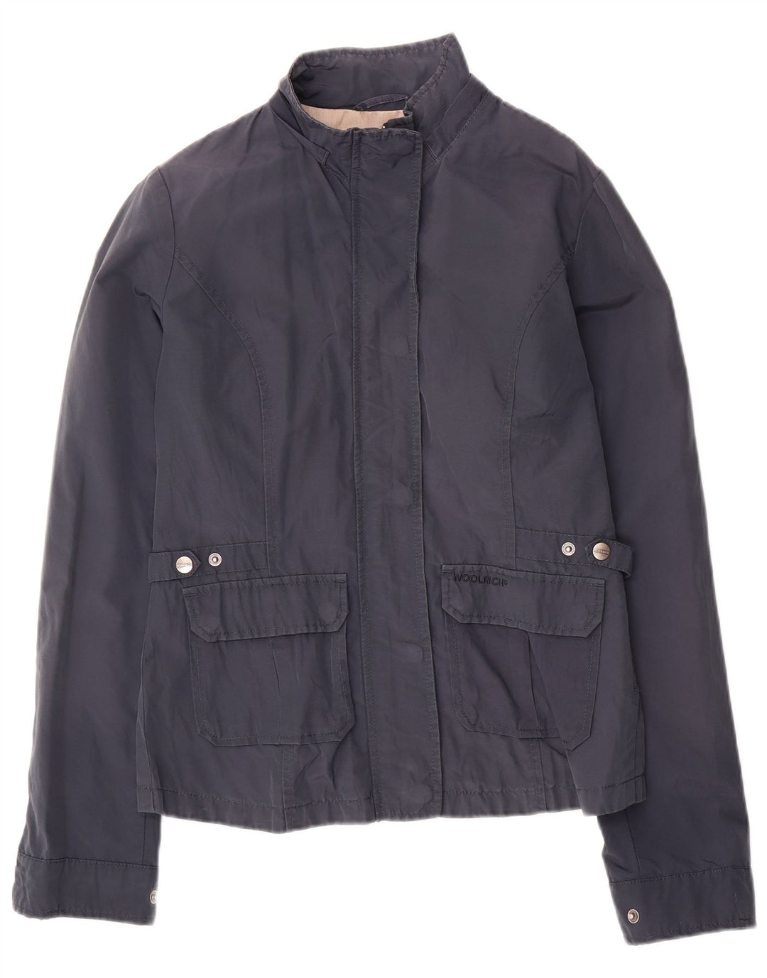 Bomber Woolrich pentru femei UK 16 mare bumbac bleumarin