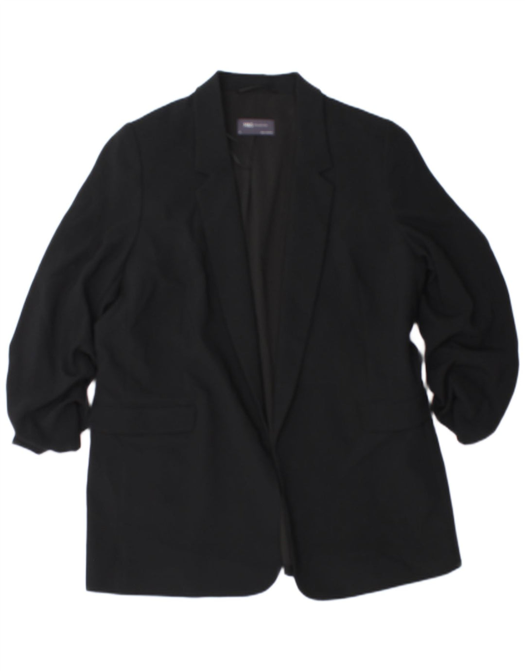 Jachetă pentru femei Marks & Spencer cu mâneci 3/4 deschise, UK 18 XL, negru