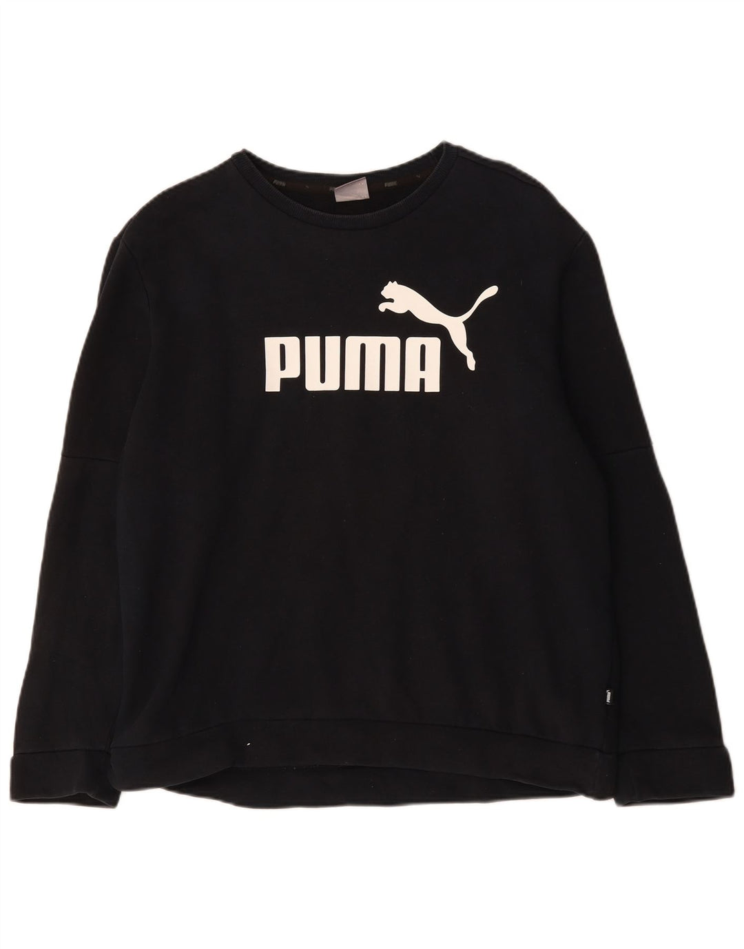 Pulover grafic pentru bărbați Puma, bumbac mare, negru