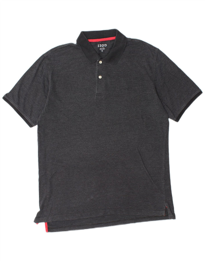 Tricou polo IZOD pentru bărbați, bumbac mediu negru