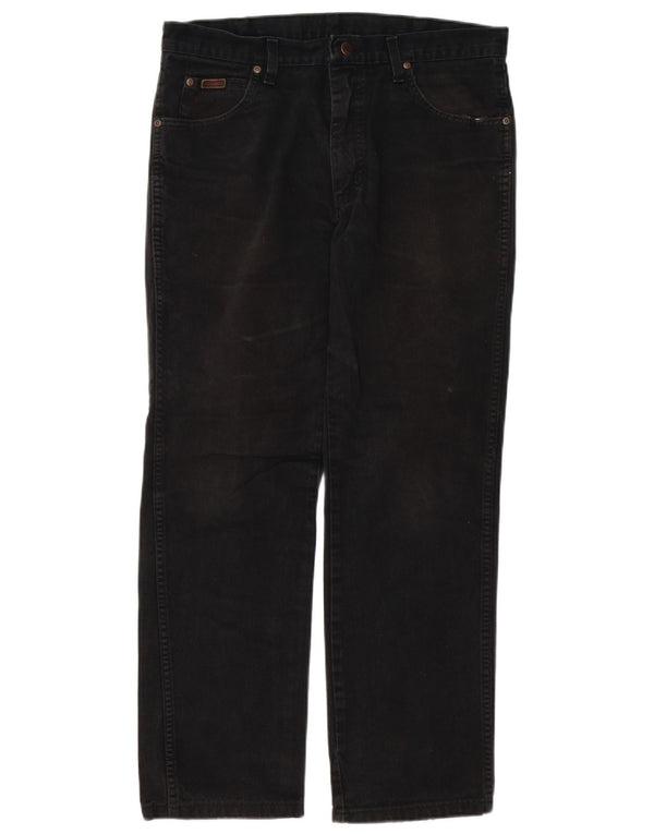 Blugi drepte pentru bărbați Wrangler Texas W34 L27 bumbac negru
