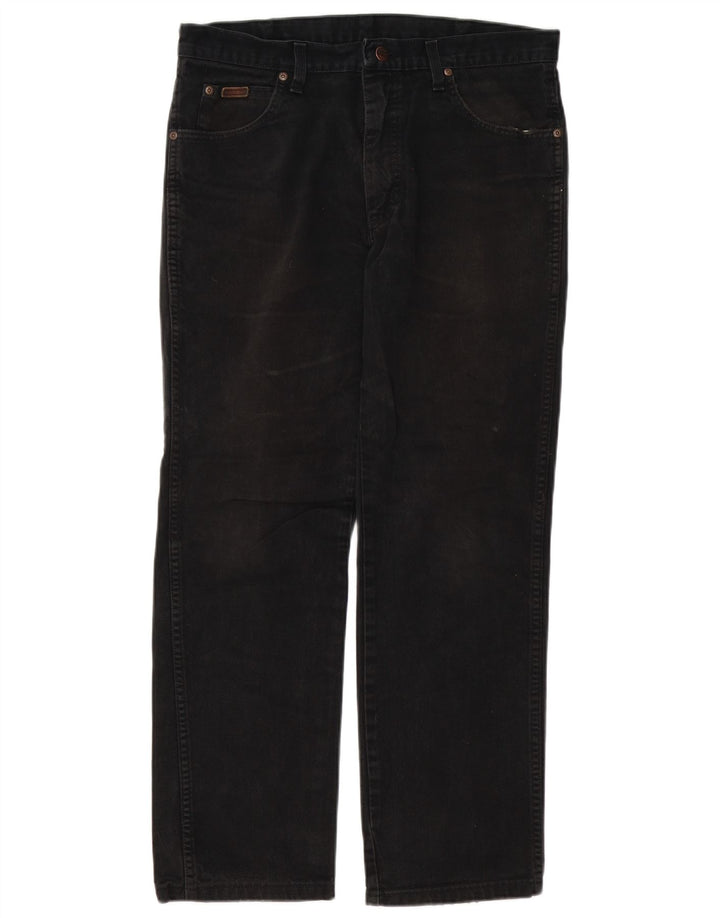Blugi drepte pentru bărbați Wrangler Texas W34 L27 bumbac negru