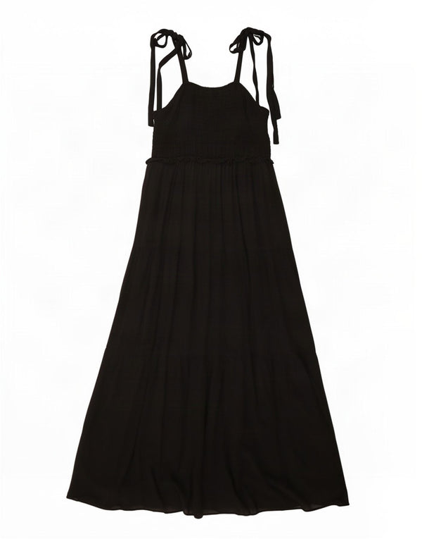 Rochie Maxi fără mâneci pentru femei Zara UK 18 XL, viscoză neagră