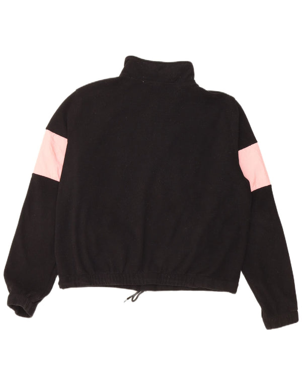 Pulover supradimensionat pentru femei Ellesse, cu grafică din lână UK 8, mic, negru, bloc de culoare