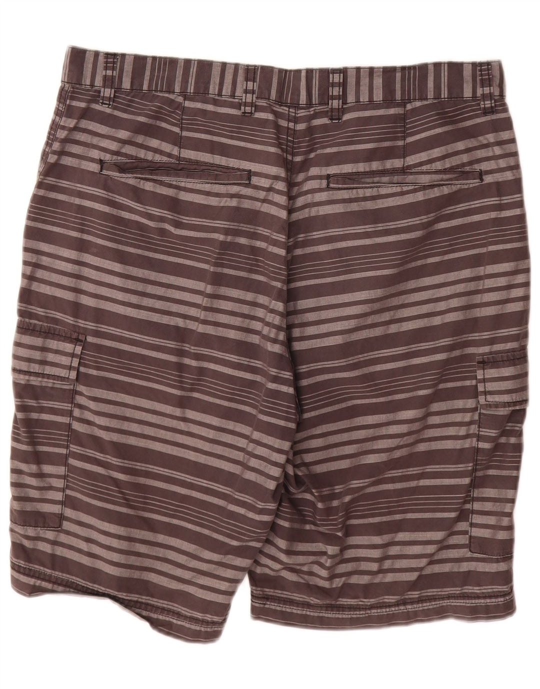 Pantaloni scurți cargo Dkny pentru bărbați W33, bumbac cu dungi gri medii