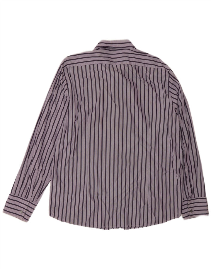 Cămașă pentru bărbați Hugo Boss Regular Fit XL în dungi mov