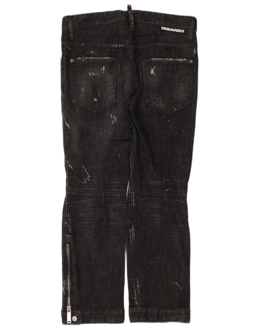 Dsquared2 Blugi drepti pentru femei IT 44 Medium W30 L26 Bumbac negru