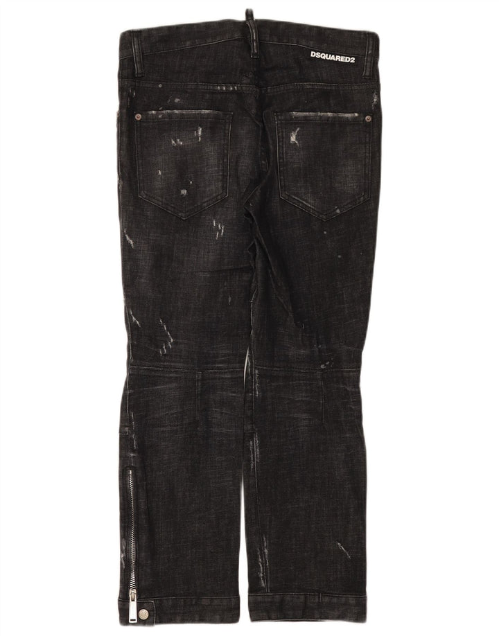 Dsquared2 Blugi drepti pentru femei IT 44 Medium W30 L26 Bumbac negru