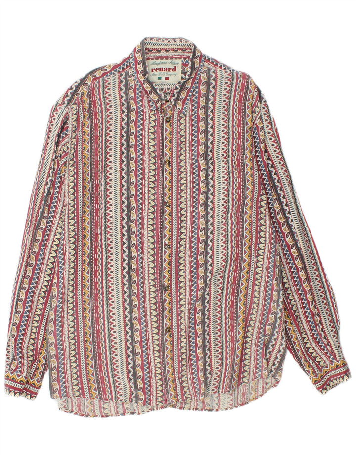 Cămașă Renard pentru bărbați XL, bumbac geometric multicolor