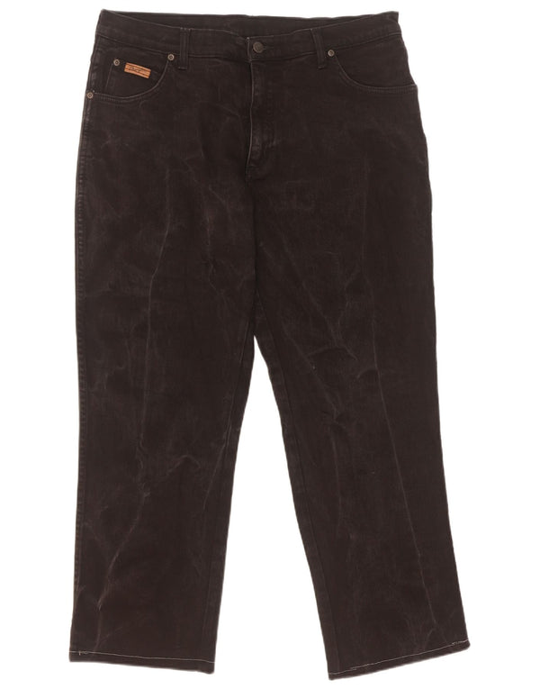 Blugi drepti Wrangler pentru bărbați Texas Stretch W36 L27 bumbac negru