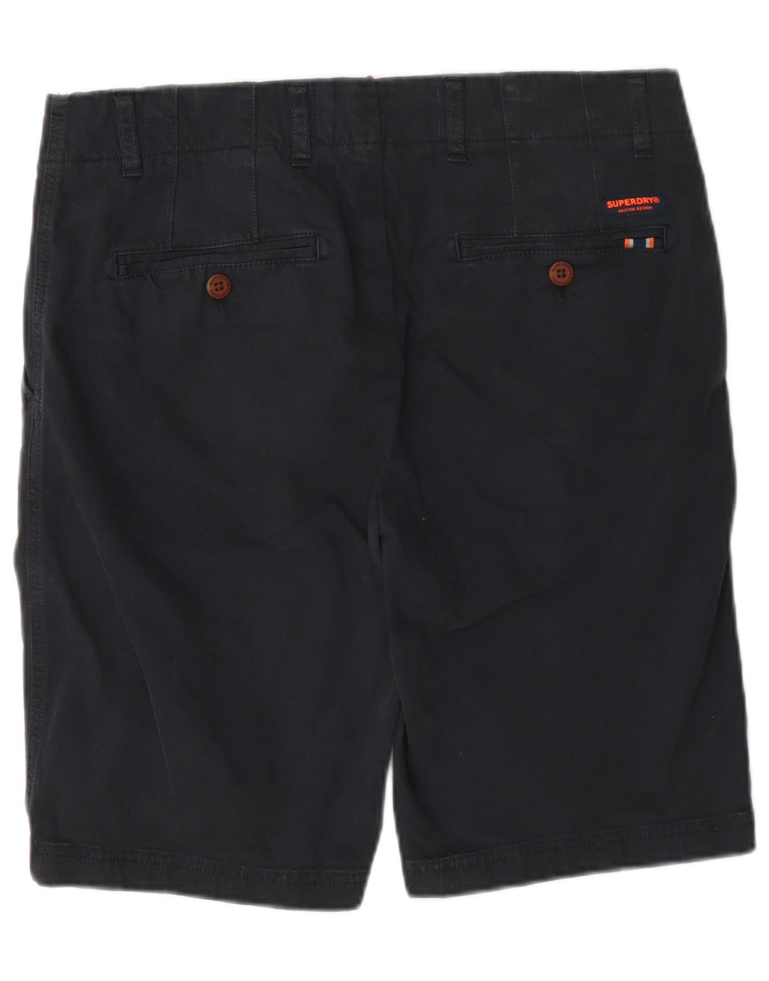 Pantaloni scurți chino pentru bărbați Superdry W32, bumbac, albastru bleumarin mediu