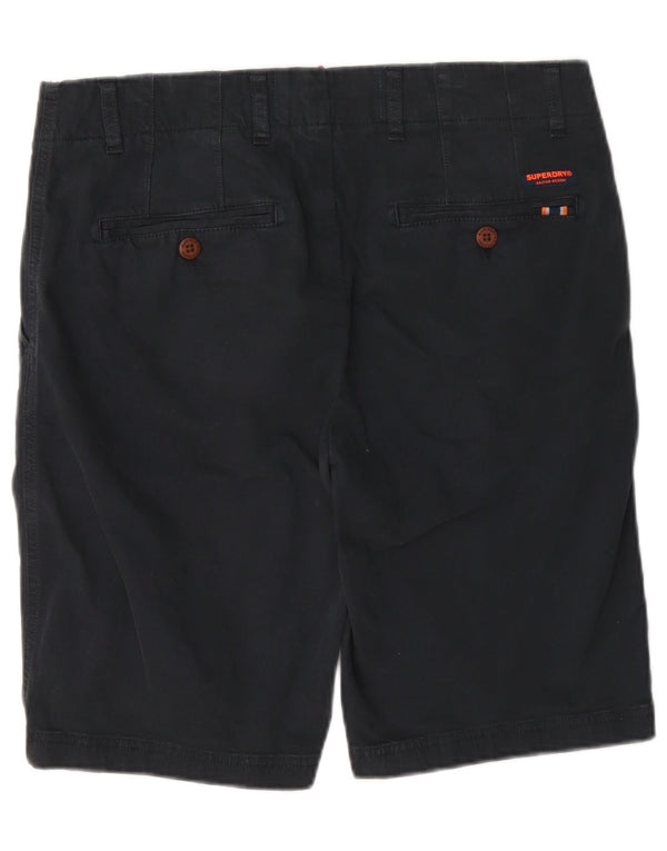 Superdry Mens Chino Shorts W32 Medium Navy Blue Cotton