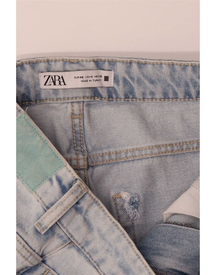 Blugi conici pentru femei Zara EU 40 Medium W30 L28 Albastru