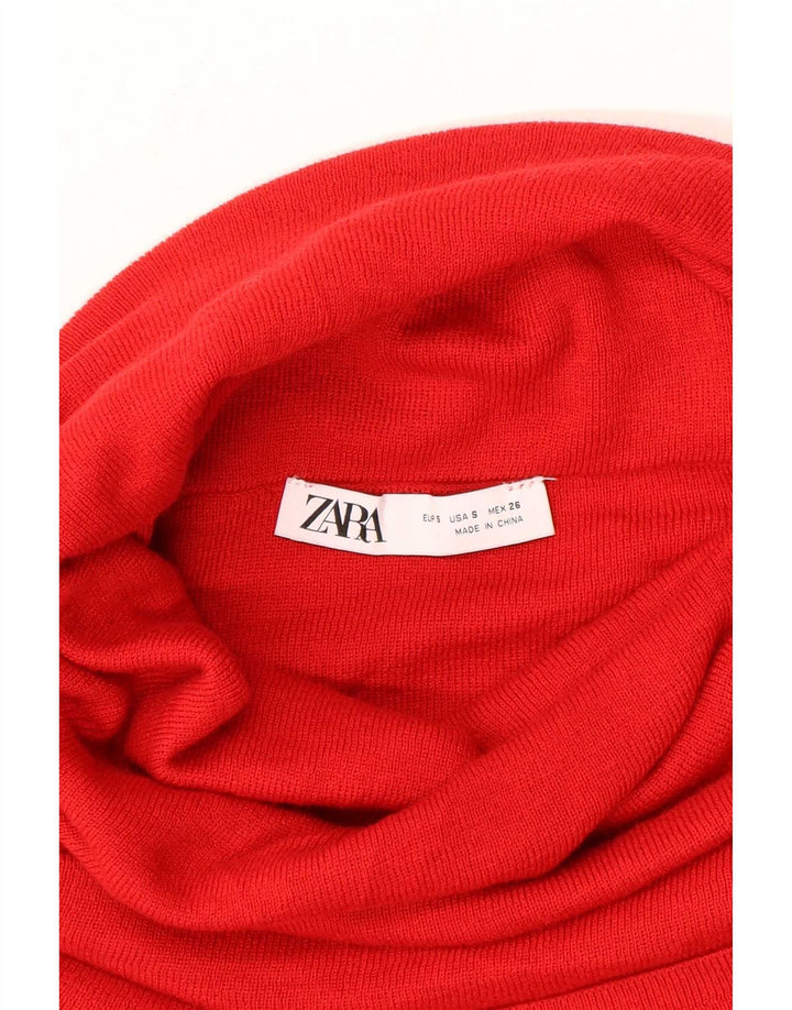 Pulover pentru femei cu gât rulat Zara UK 8 Small Red