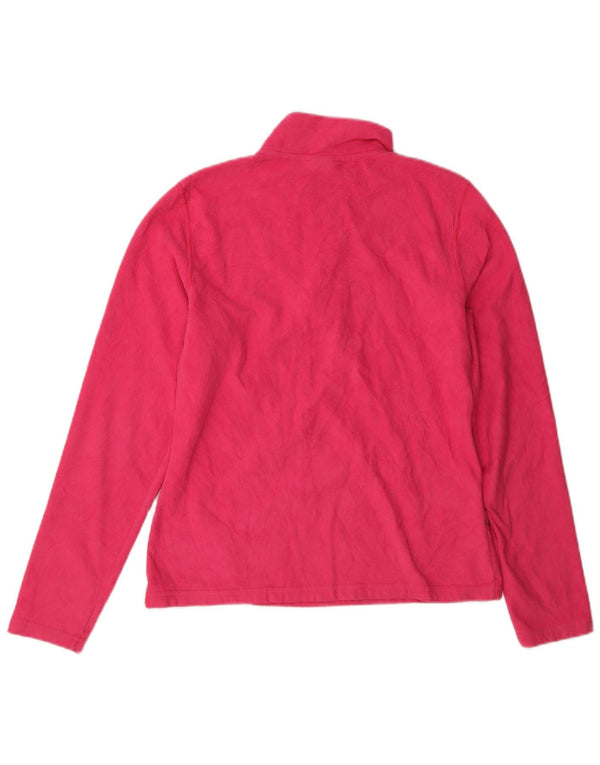 Pulover din lână The North Face pentru femei, cu fermoar și gât, UK 10, poliester roz mic