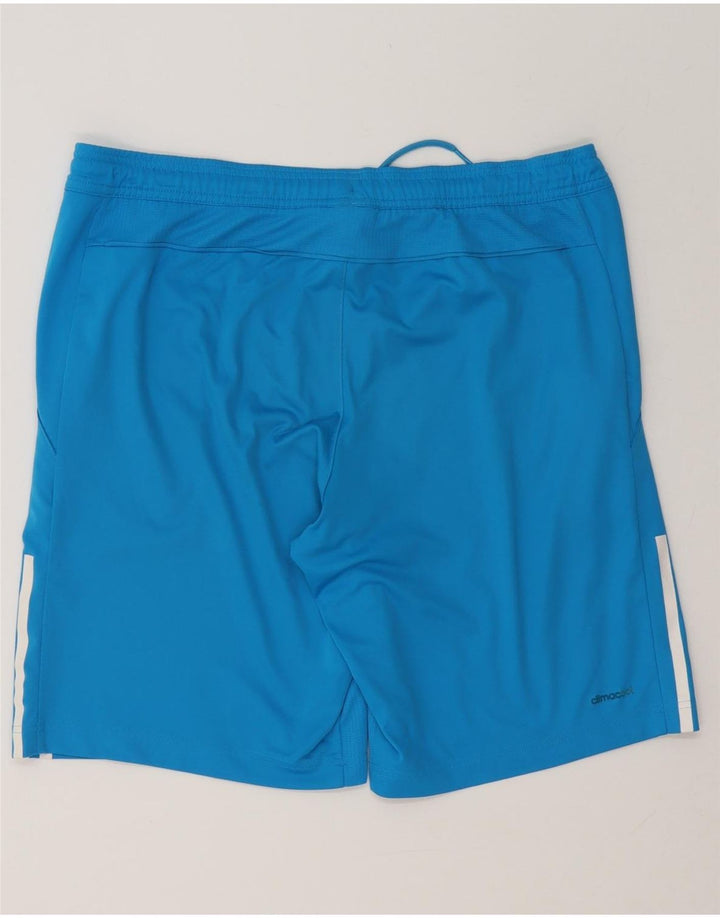 Pantaloni scurți sport pentru bărbați Adidas Climacool, poliester albastru mediu