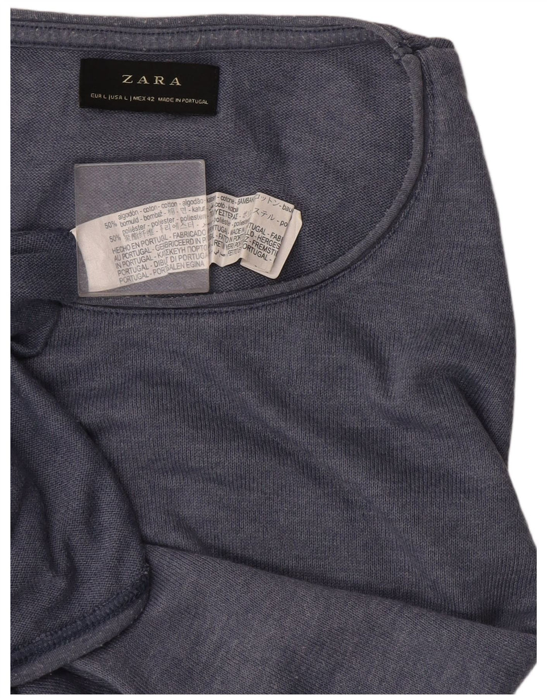 Tricou pentru bărbați Zara Top Mare Bumbac Albastru