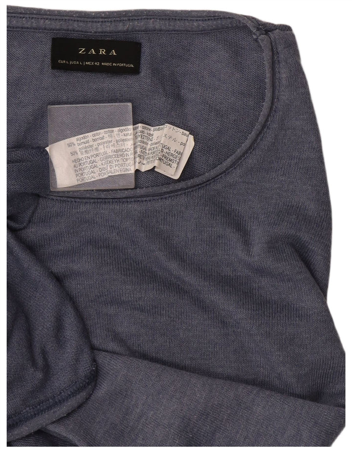 Tricou pentru bărbați Zara Top Mare Bumbac Albastru