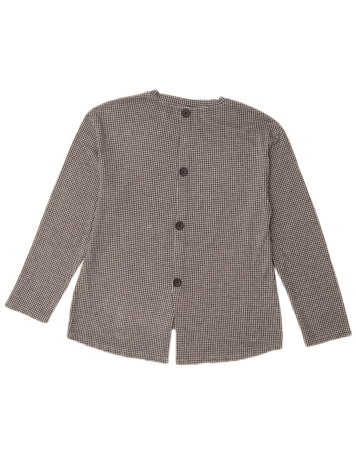 Bluză cu mânecă lungă pentru femei Zara UK 12 Medium Black Check