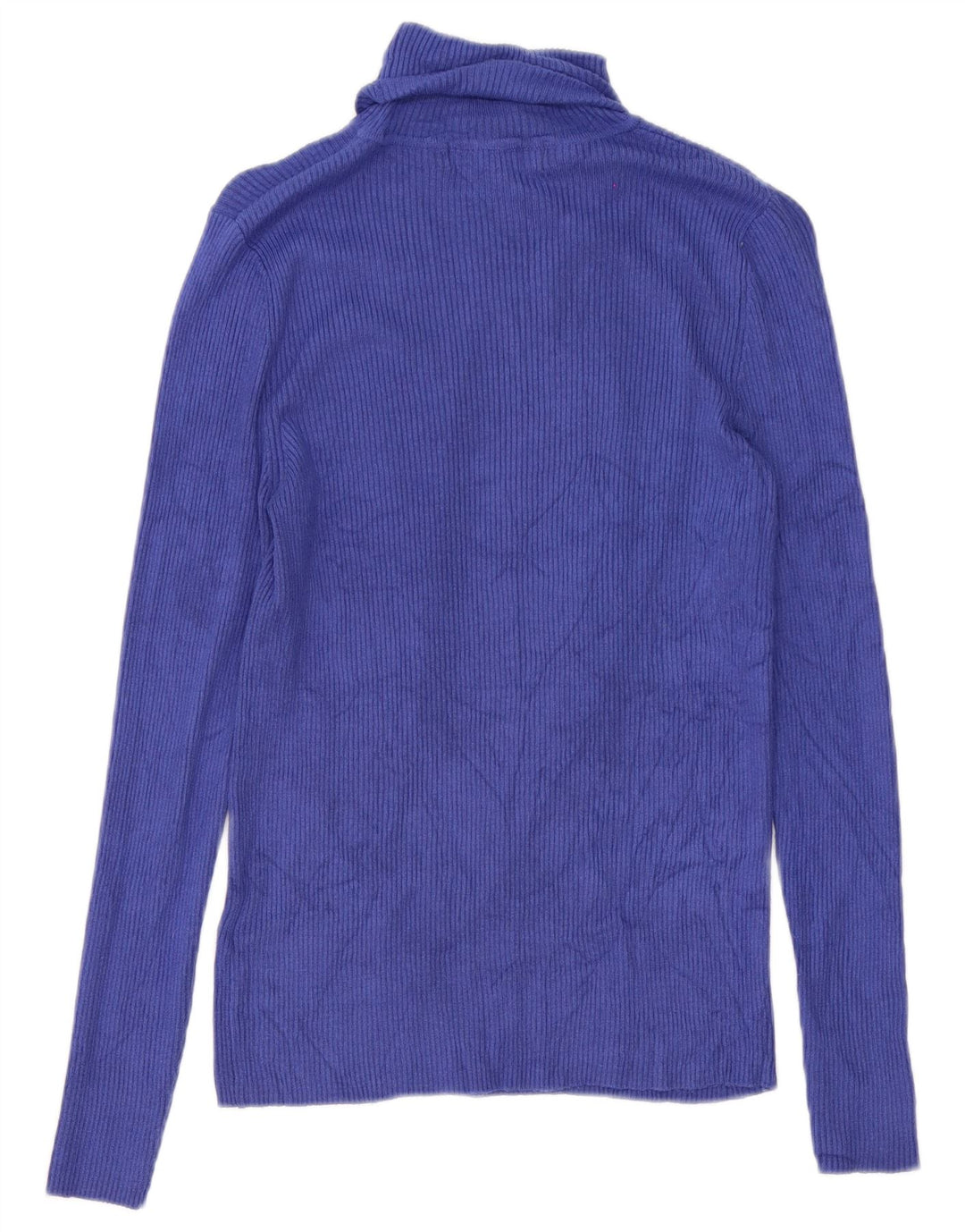 Bluză pentru femei Marks & Spencer cu gât rulat Top UK 12 Medium Blue Viscose