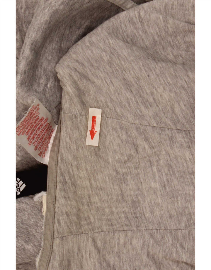 Pulover Adidas pentru bărbați, cu fermoar, gri mediu, pete