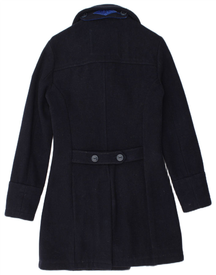 Palton dublu pentru femei Superdry UK 6 XS Lână bleumarin
