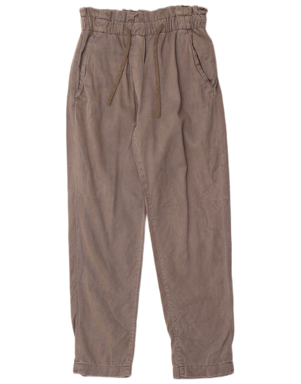 Pantaloni casual conici pentru femei cu talie înaltă Zara XS L24 L27 Lyocell gri