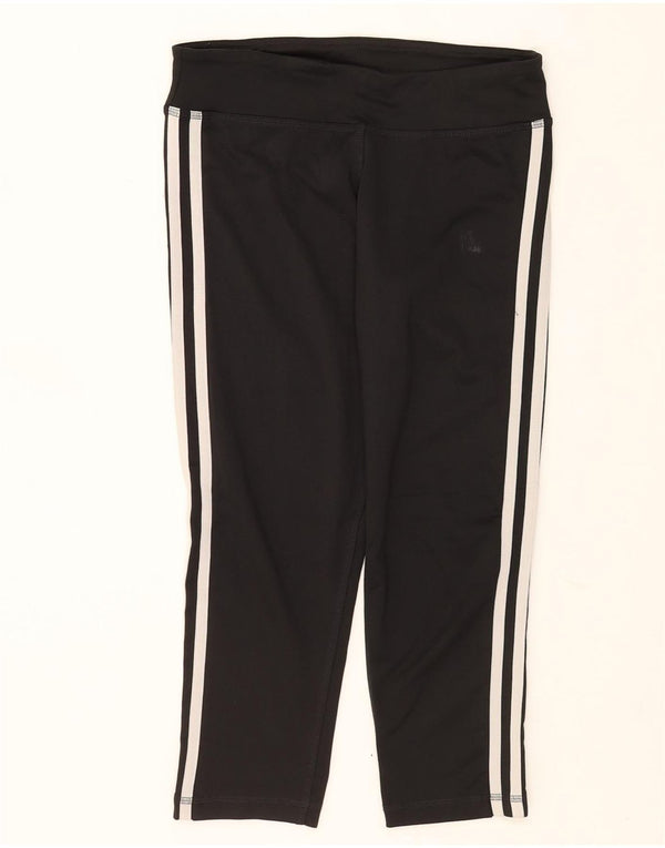 Leggings ADIDAS Climalite Capri pentru femei UK 8/10 Poliester negru mic