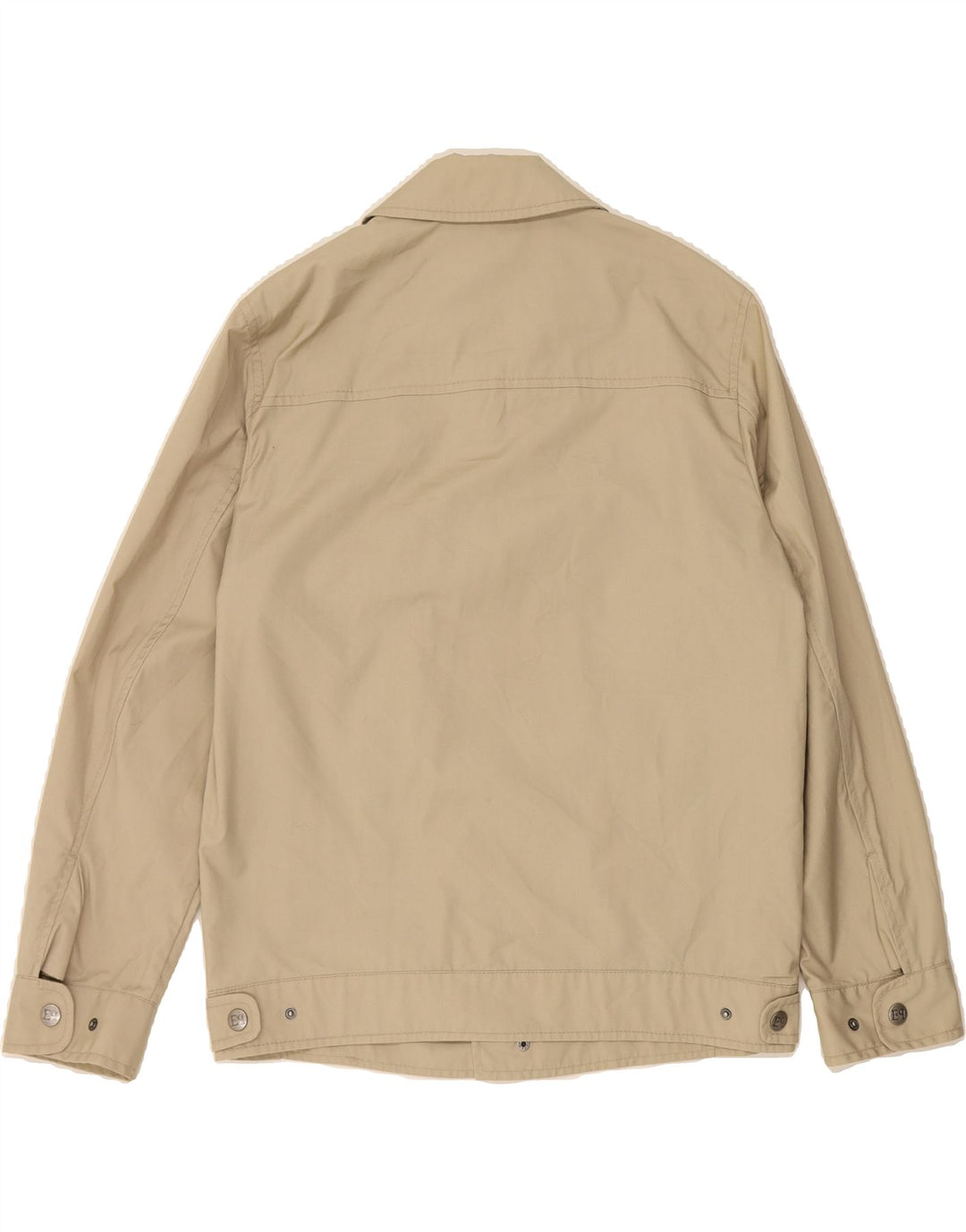 EUROPEAN PROJECT Mens Bomber Jacket UK 36 Small Beige Polyester Vintage European Project and Second-Hand European Project from Messina Hembry 