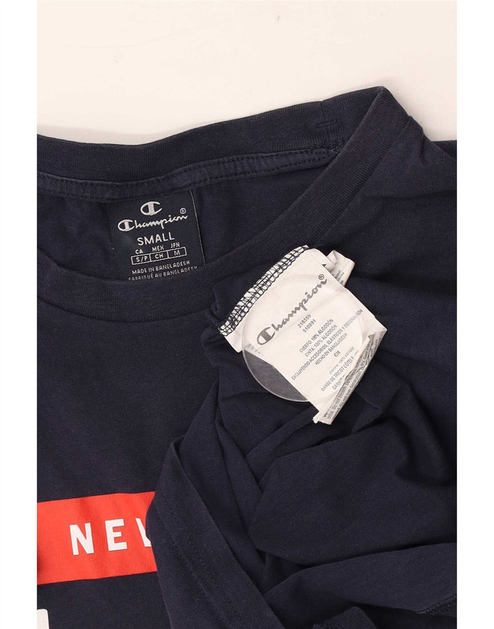 Tricou grafic pentru bărbați Champion Top mic din bumbac bleumarin