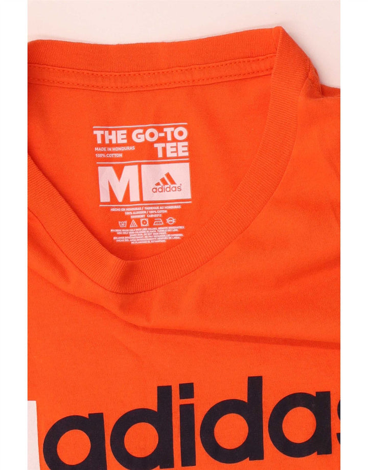 Tricou grafic pentru bărbați Adidas Top din bumbac portocaliu mediu