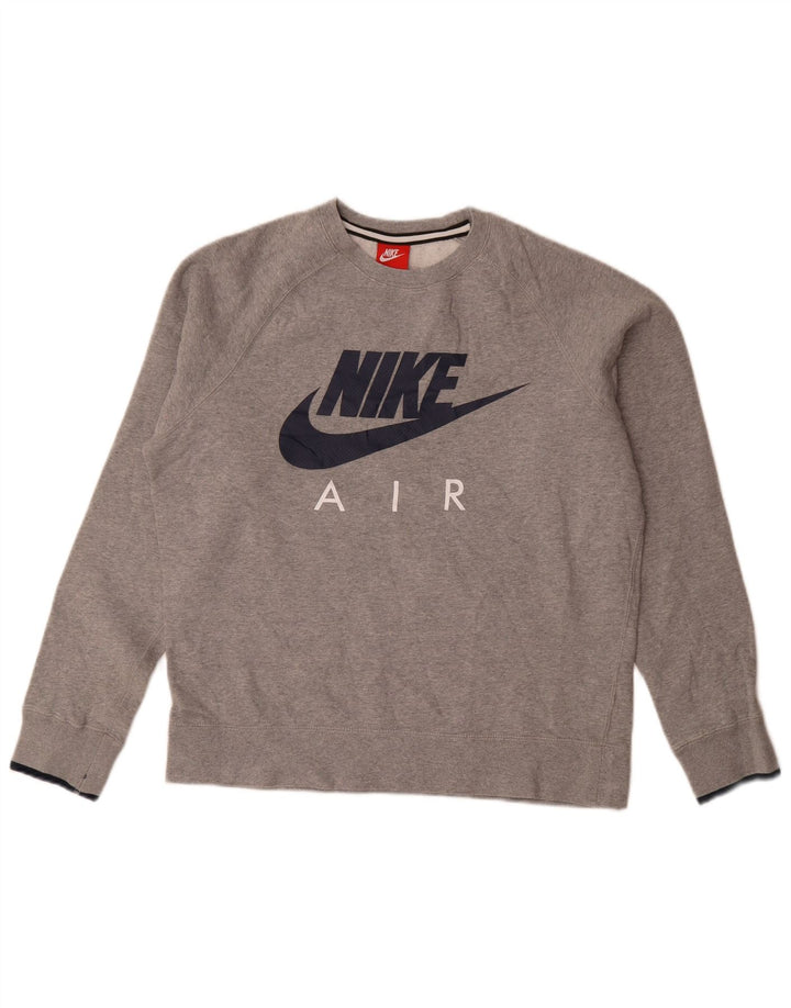 Hanorac grafic pentru bărbați Nike Pulover, bumbac cu pete gri mediu