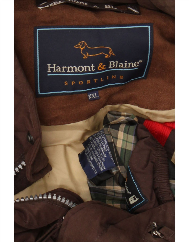Palton căptușit pentru bărbați Harmont & Blaine UK 44 2XL Maro Poliester