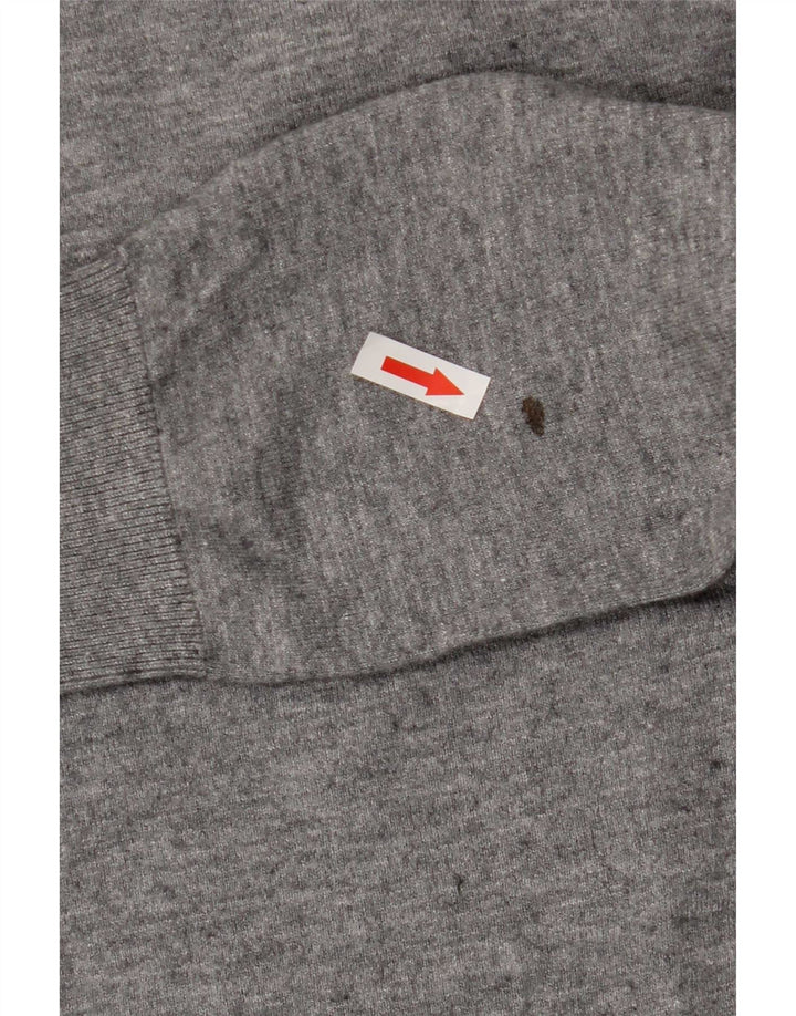 Pulover pentru bărbați Zara, cu decolteu, mic, gri, viscoză