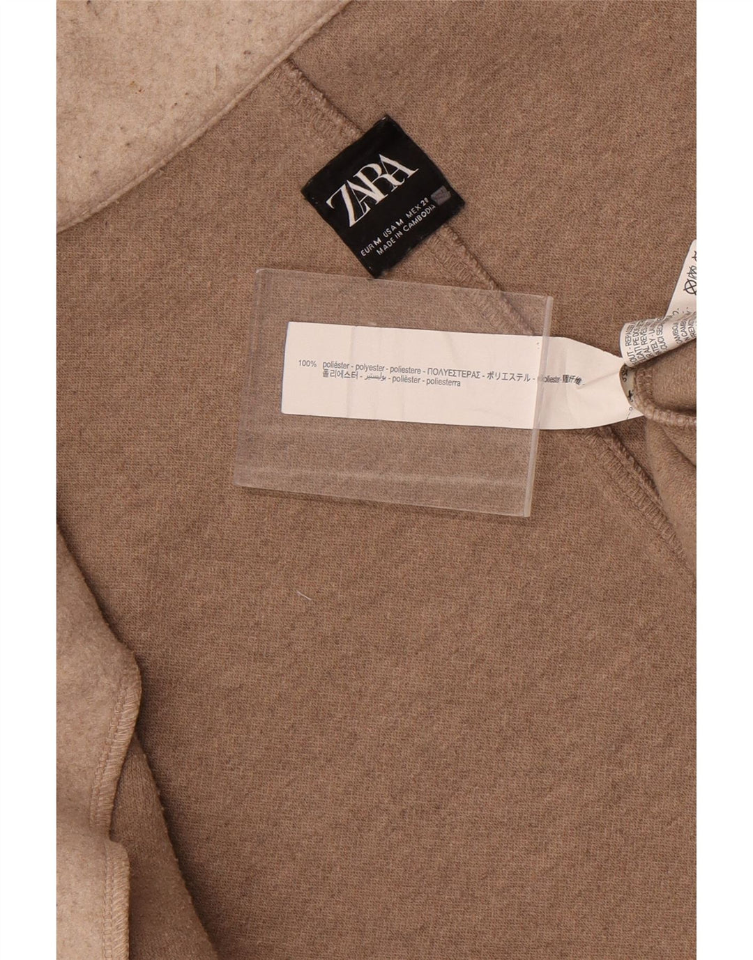 Pardesiu deschis pentru femei Zara UK 14 Medium Gri Poliester