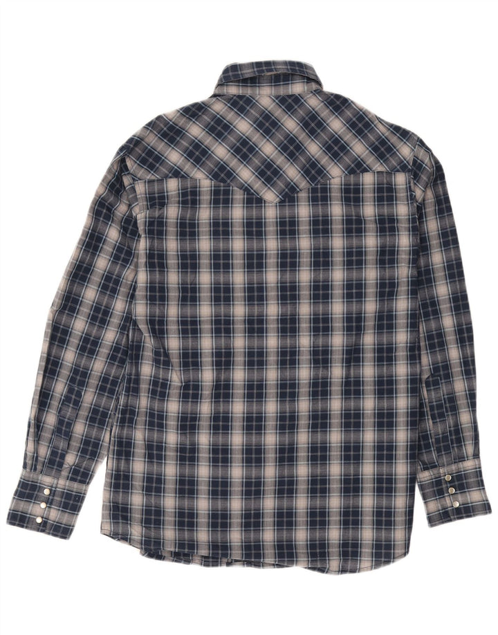 Cămașă pentru bărbați WRANGLER, bumbac cu carouri, albastru bleumarin mediu