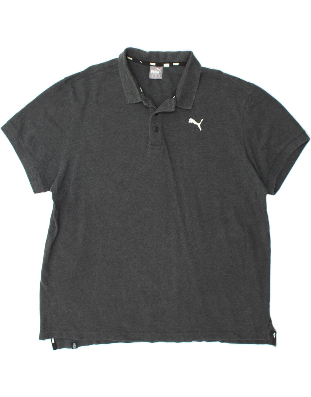 PUMA Mens Polo Shirt 2XL Grey Cotton Vintage Puma and Second-Hand Puma from Messina Hembry 