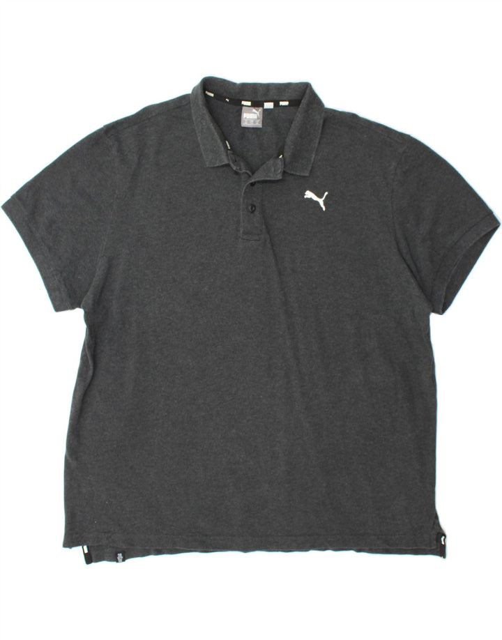 PUMA Mens Polo Shirt 2XL Grey Cotton Vintage Puma and Second-Hand Puma from Messina Hembry 