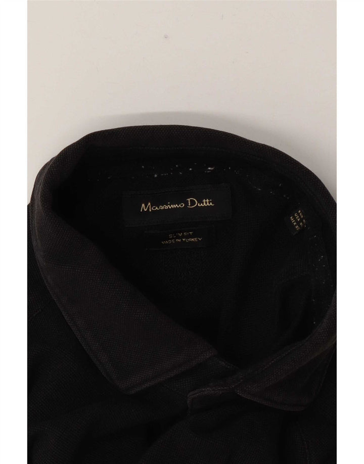 Cămașă Massimo Dutti pentru bărbați slim fit XL negru