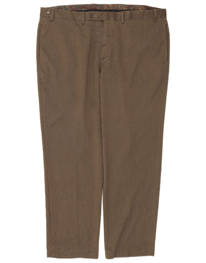 Pantaloni de costum drepți pentru bărbați Ralph Lauren L40 L30 poliester gri